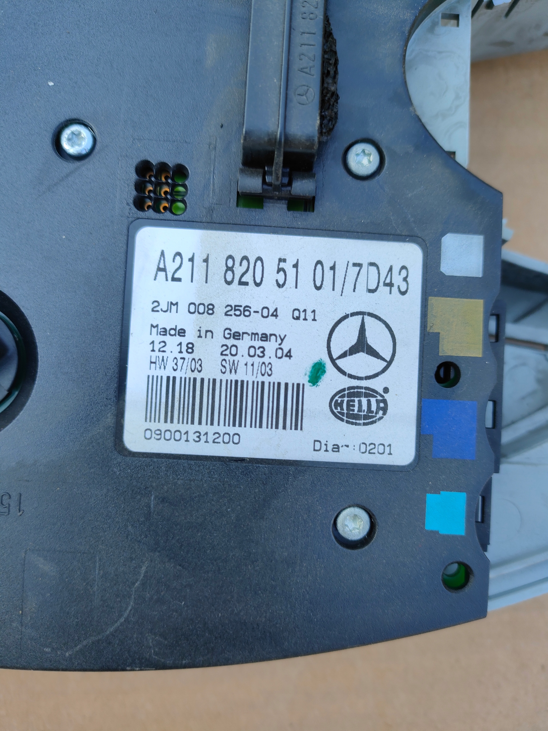 Mercedes-Benz E W211 light sufitowa A2118205101