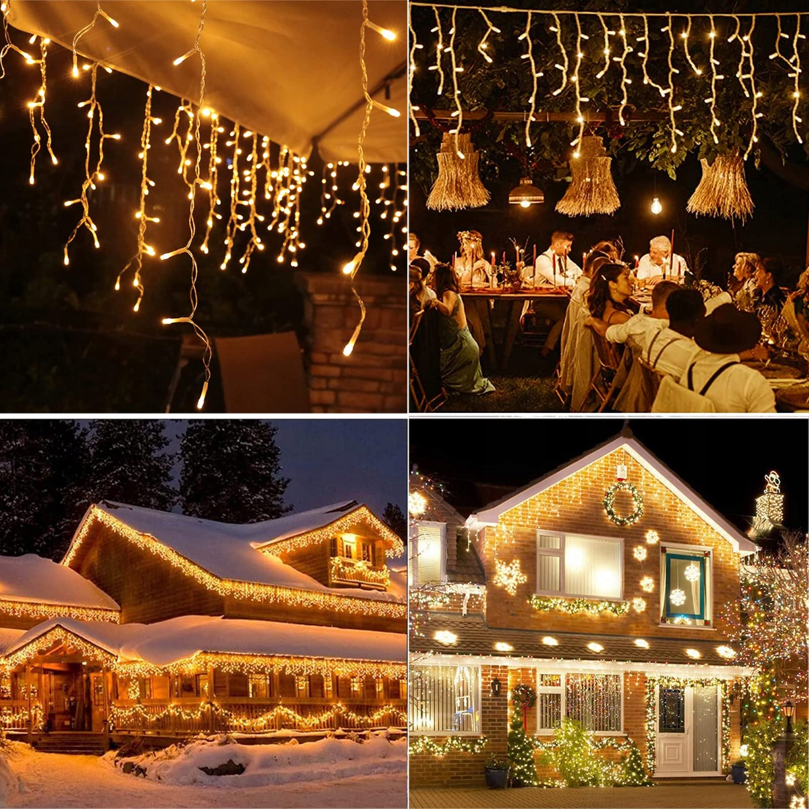 EISREGEN GIRLANDA KURTYNA ŚWIETLNA LAMPKI WODOODPORNE ŚWIĄTECZNE 5M 200LED — miniatura 6