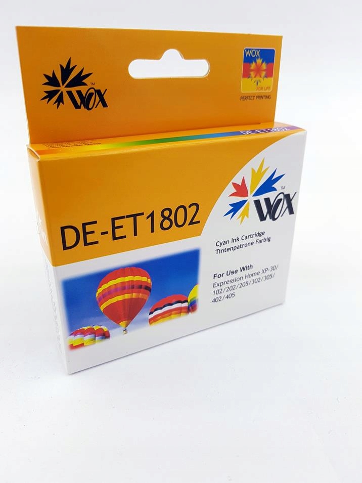 Tusz Wox Cyan Epson T1802 zamiennik C13T18024010