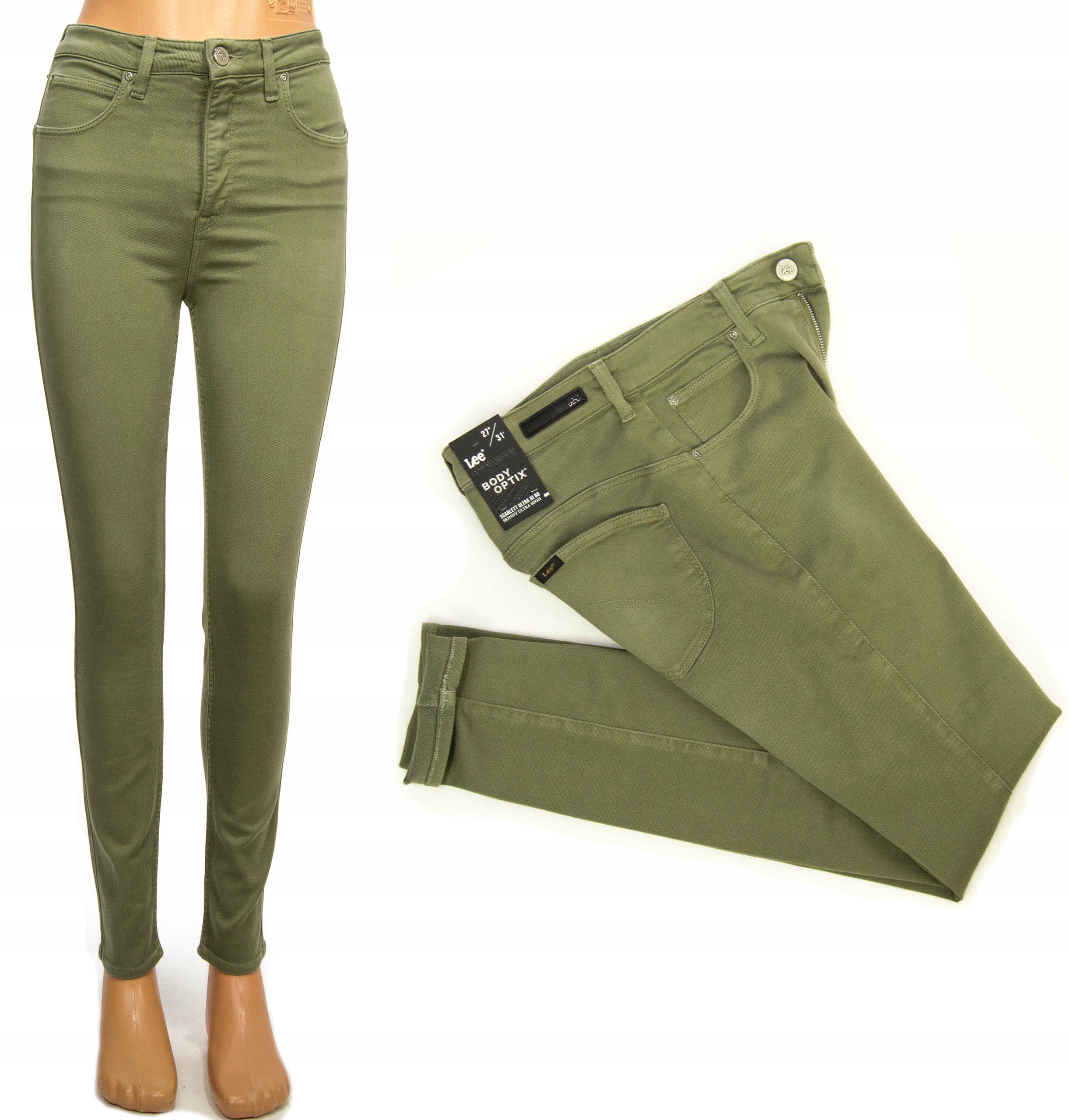 

Lee Scarlett High L. Green spodnie jeansy W30 L31