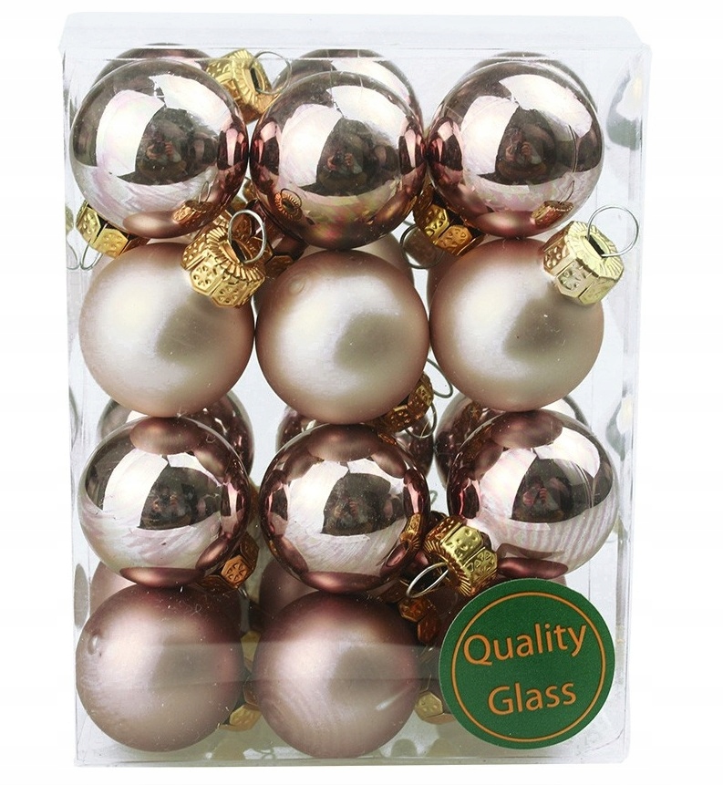 

Szklane Bombki Ze Szkła 2,5cm 24szt Rose Gold