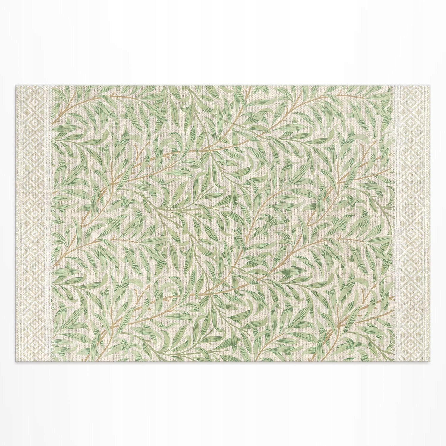 Vinylový koberec Na Patio Vintage s ilustráciou listov William Morris 225 x 150 cm