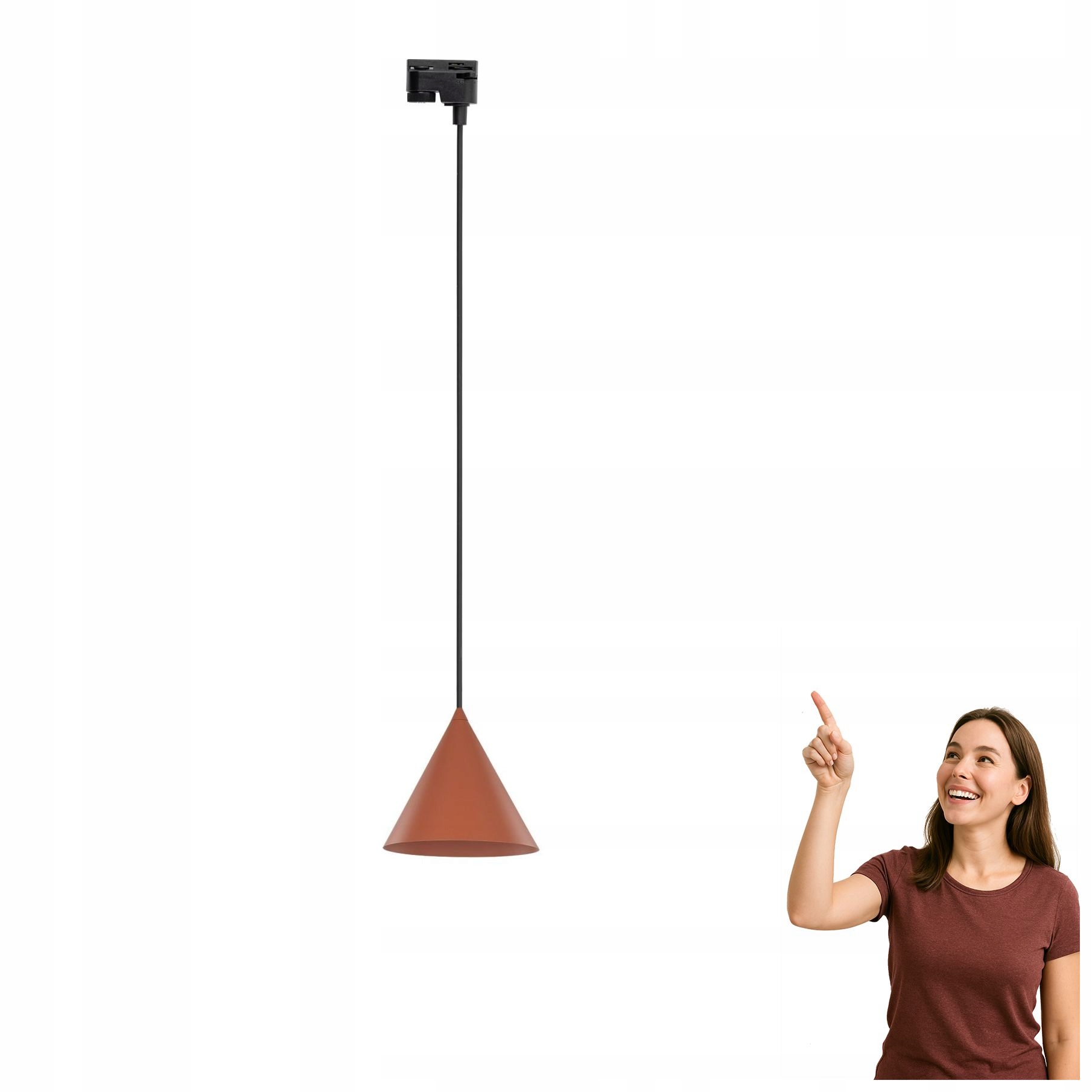 1-fázová závěsná kolejnicová lampa Tracer Cono Brick 10652 Tk Lighting