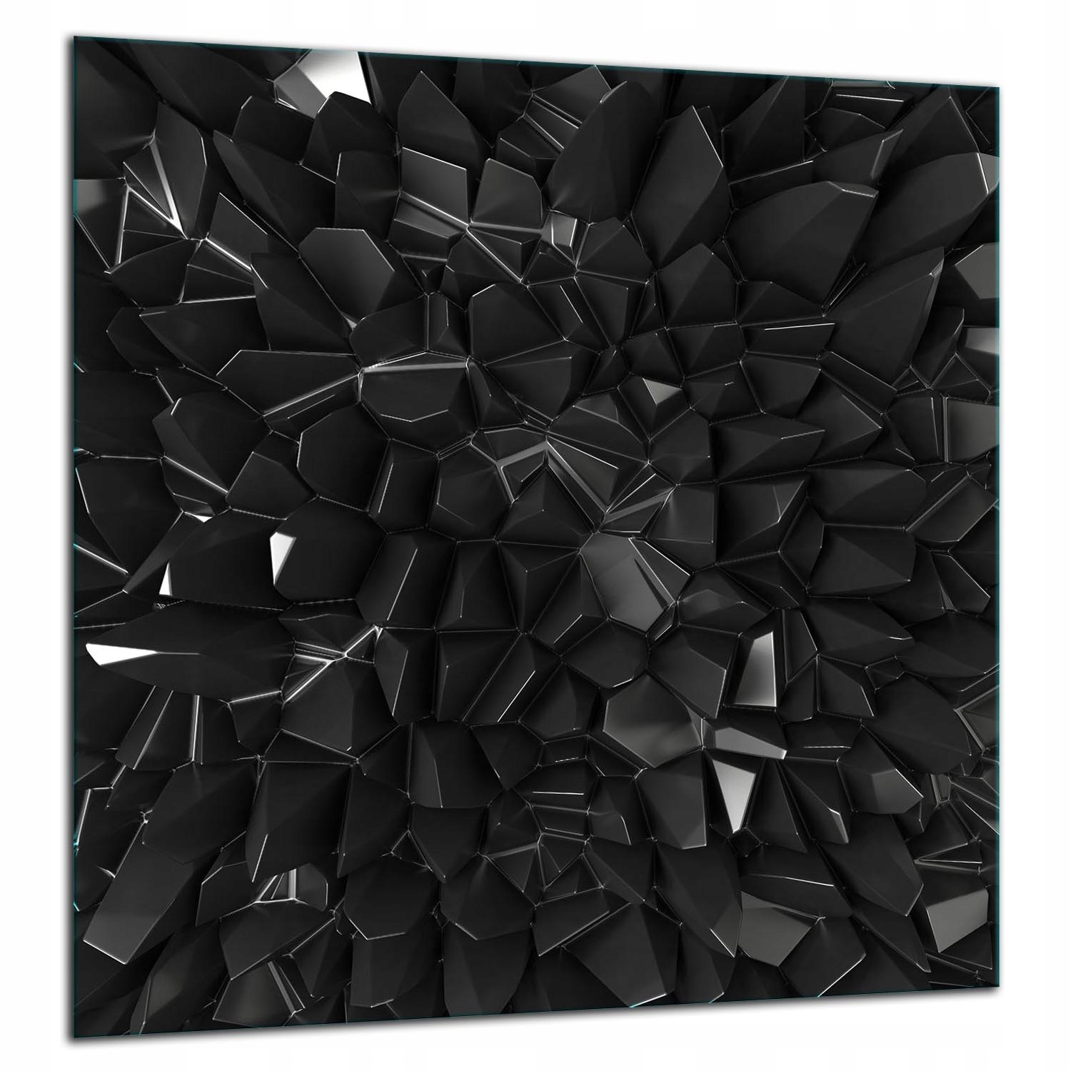Skleněná Ochranná Deska Panel Lepidlo 60x65 ČERNÁTvrzené Sklo Kuchyně 7v1