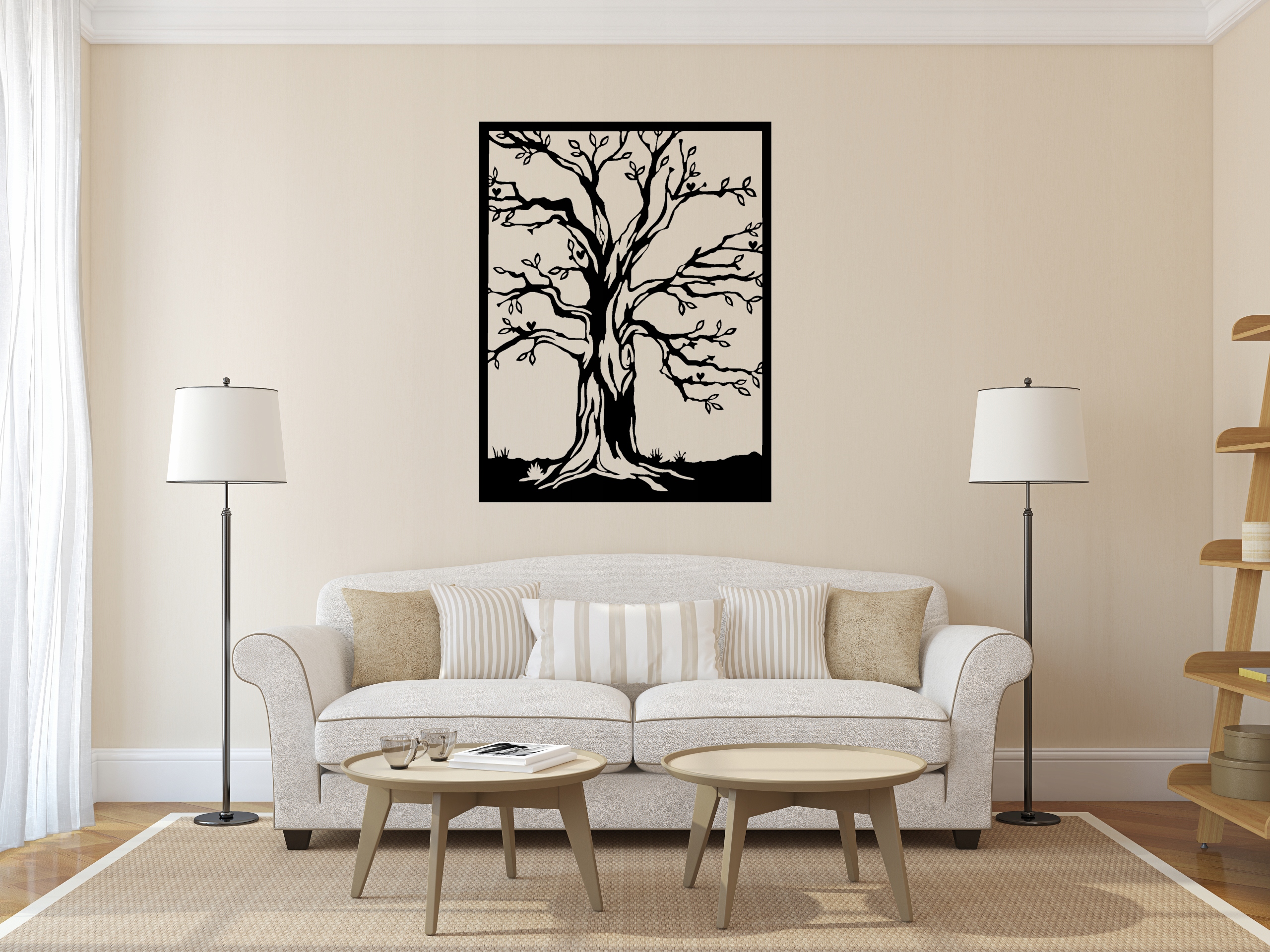 Dekoracja ścienna A65 DRZEWO 80x61 cm nad łóżko Marka inna