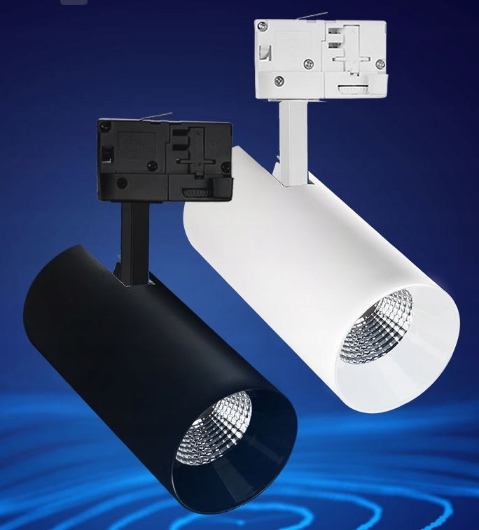 LAMPA SKLEPOWA NA SZYNĘ 3FAZY CZARNA-25W NEUTRALNA