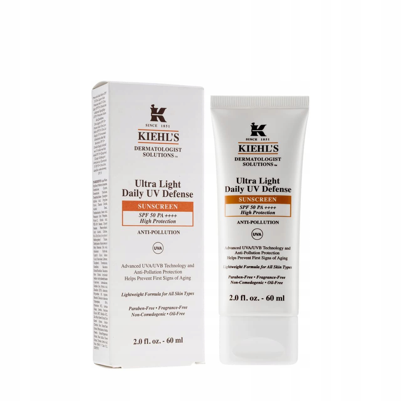 Kiehl's Ultra Light Daily Uv Defense Spf 50 S Ochranou Proti Znečištění, 60