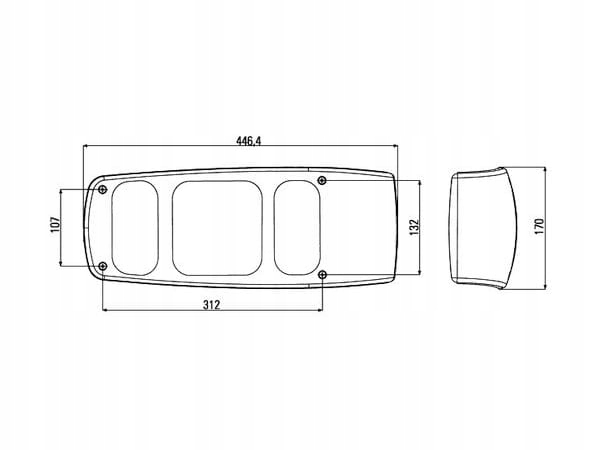 140/025 - Фонарь задний Hella Caraluna 1 левый для турис автофургона