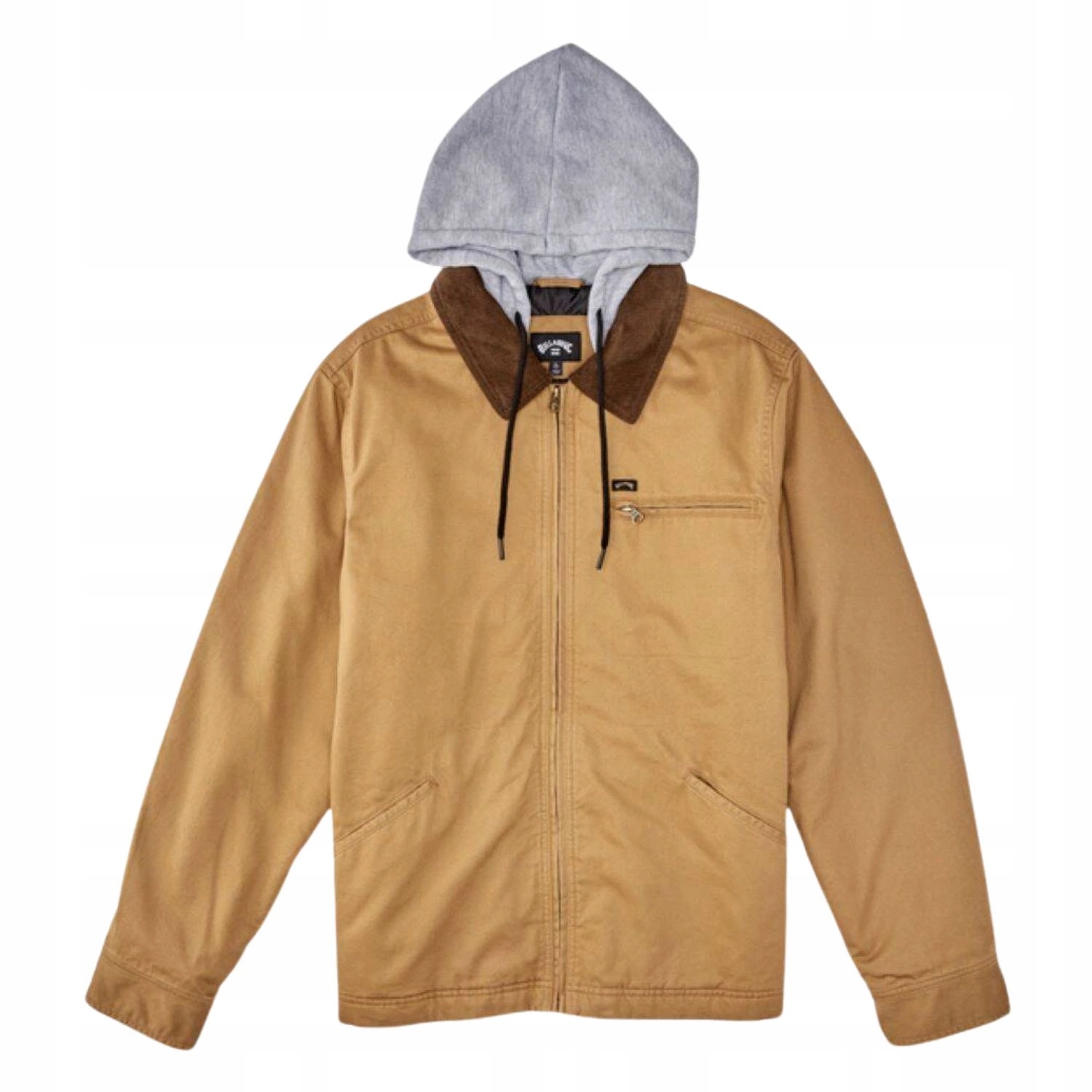 Pánská bavlněná bunda Billabong s kapucí přechodově hnědá, vel. S