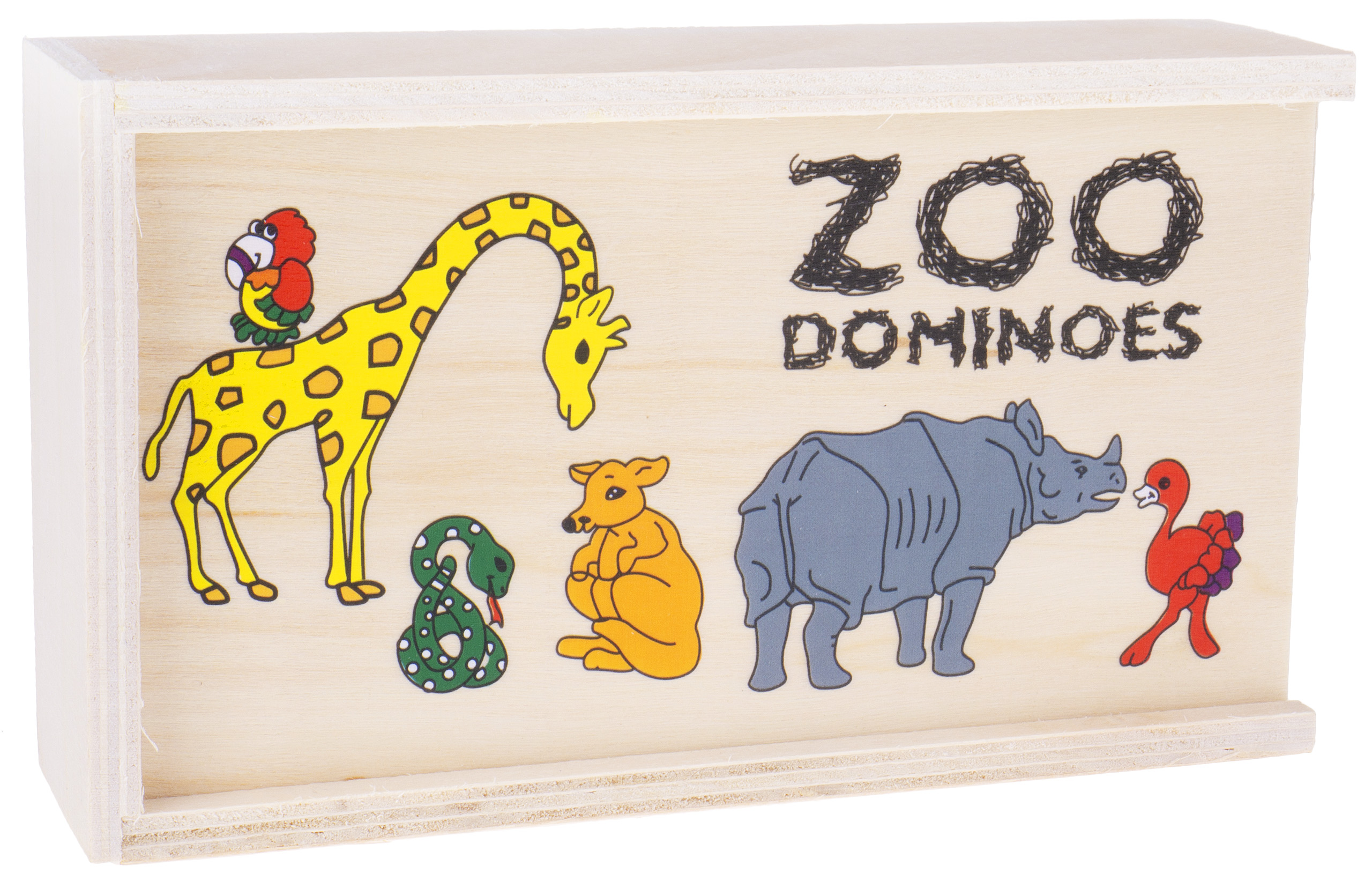 DOMINO DREWNIANE ZWIERZĄTKA OBRAZKOWE 28 EL. Typ Podstawa