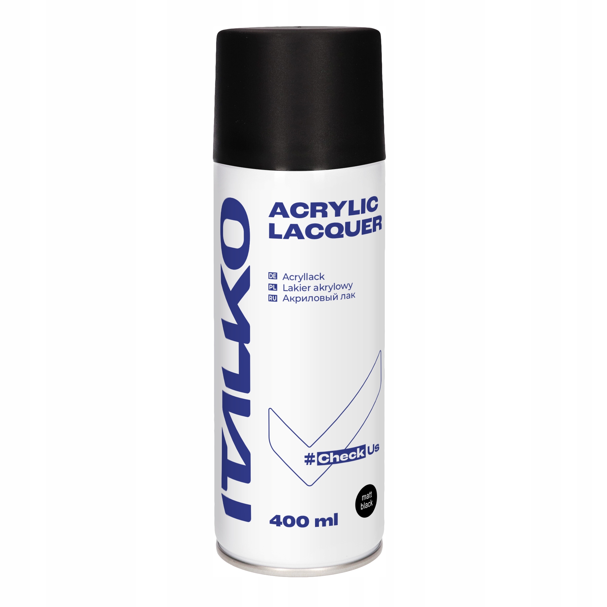 ITALKO LAKIER AKRYLOWY CZARNY MATOWY MAT SPRAY