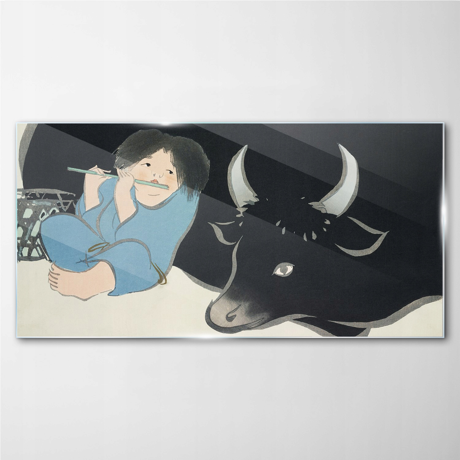 

Foto-obraz na szkle Chłopiec zwierzę 100x50 cm