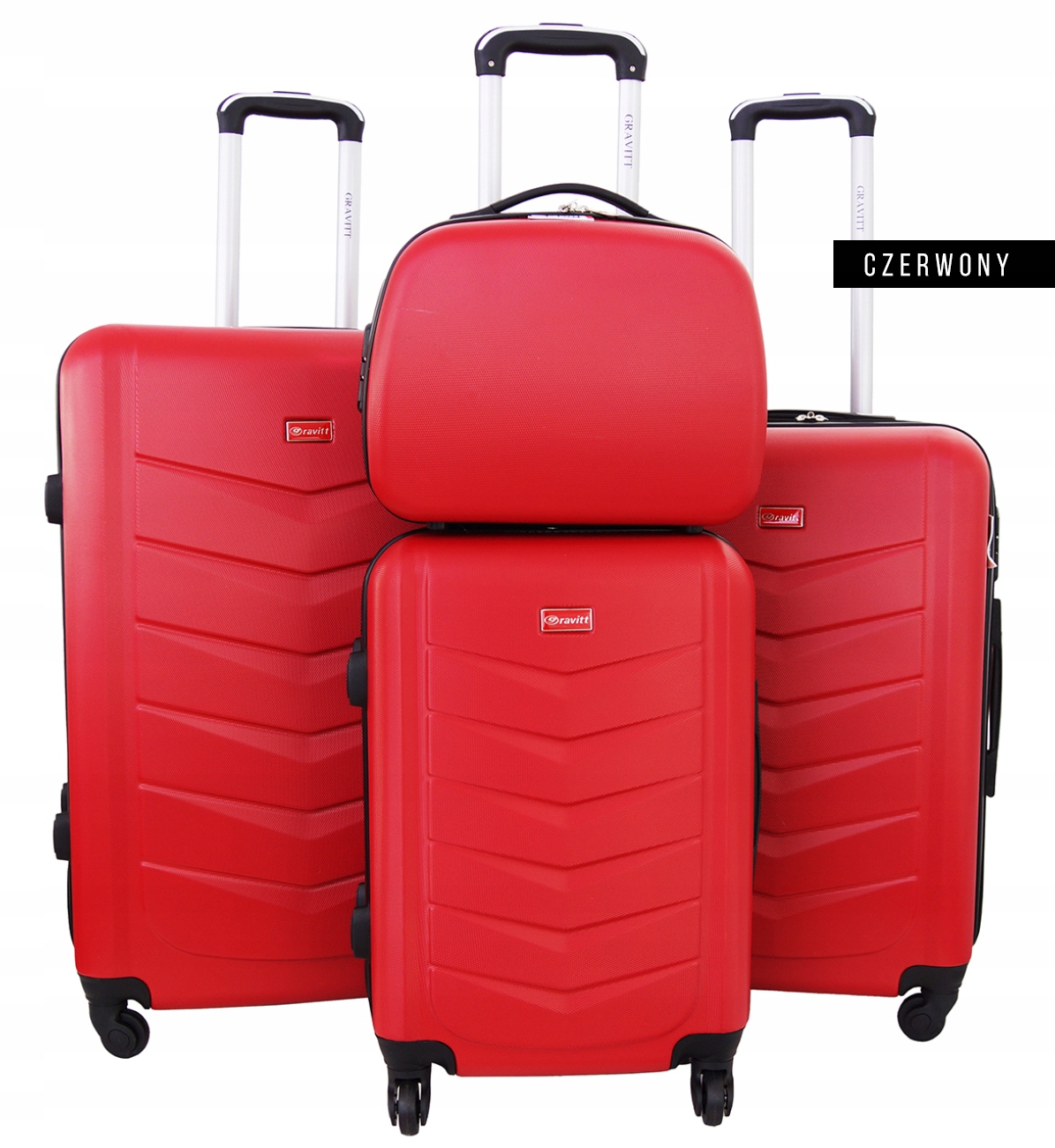 WALIZKA BAGAŻ ZESTAW KOMPLET 4w1 602 Rodzaj twarda