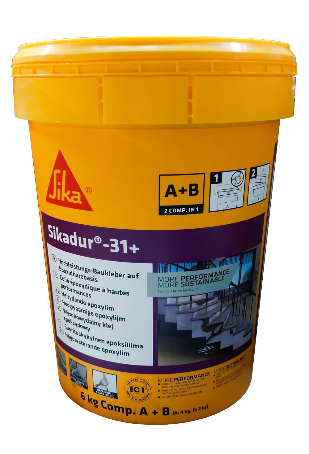 Sika Sikadur 31+ klej epoksydowy A+b żywica 6 kg do betonu napraw uszczelni