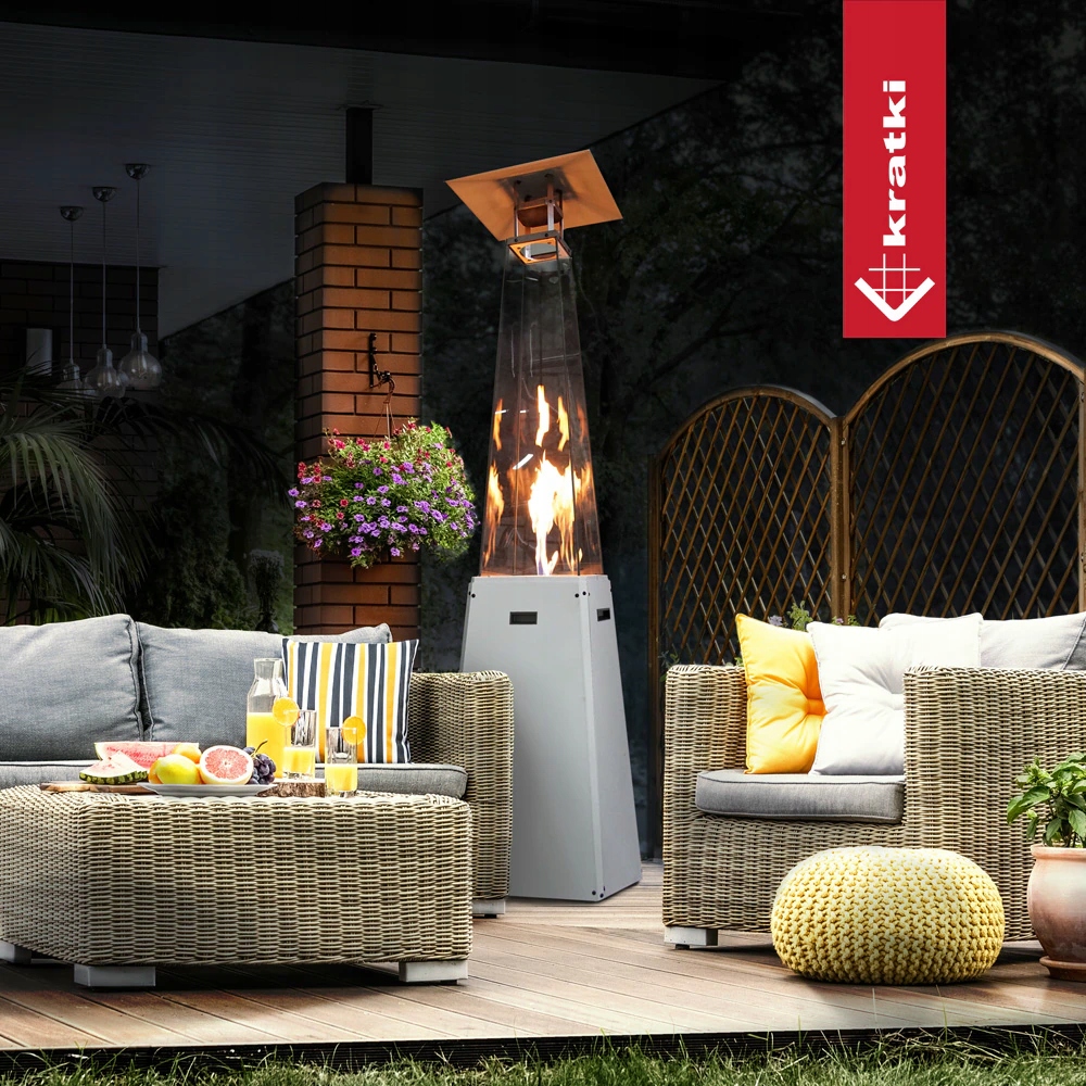 Ogrzewacz gazowy ogrodowy tarasowy Umbrella BS stalowy 12 kW Zestaw Producent Kratki