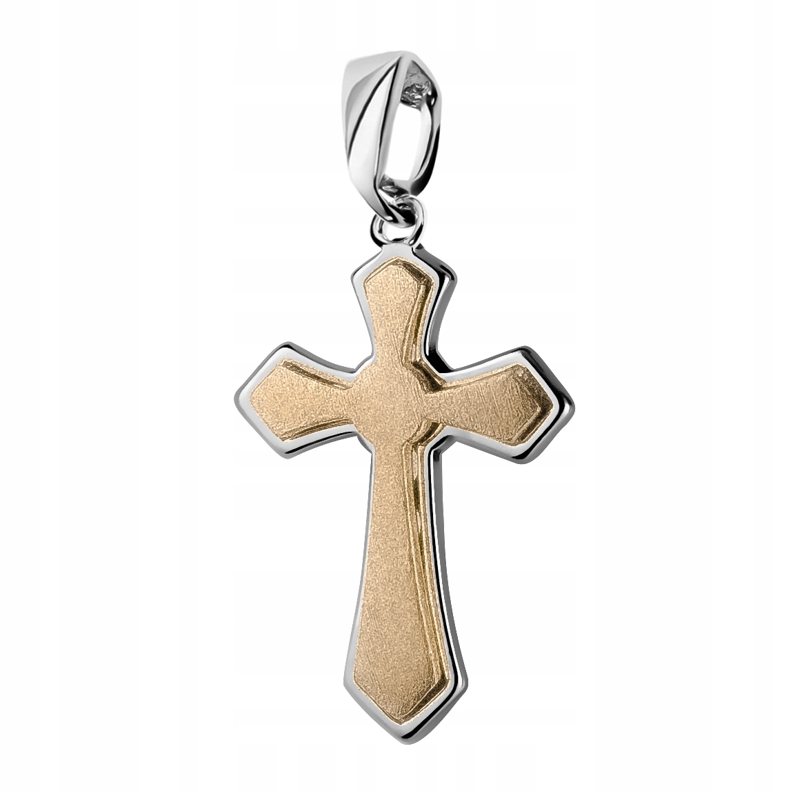 Stříbrný křížek ryzost 925 Přívěsek Přívěsek pozlacený pro něj