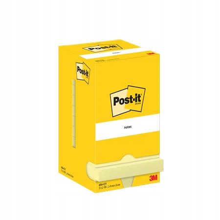 Kartičky Post-it 76x76 mm (654-CY) žluté (12x100)