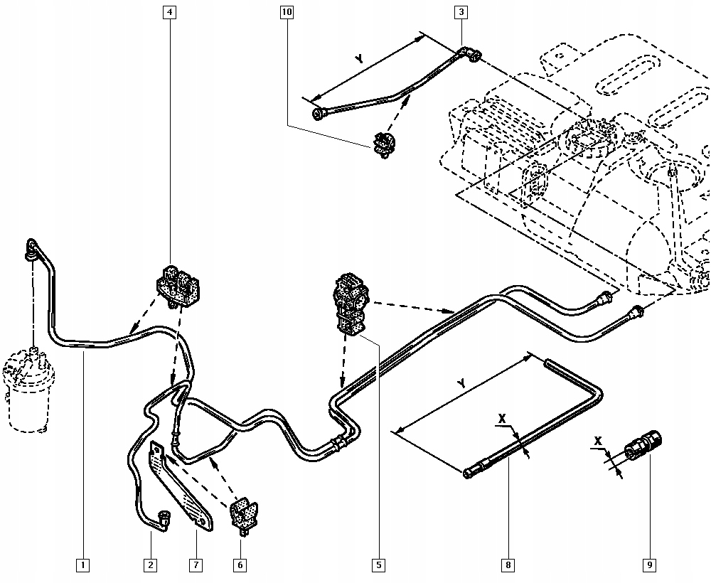 PRZEWODY PALIWOWE POMPKA GRUSZKA TRAFIC 1 9 DCI Part number 8200338434