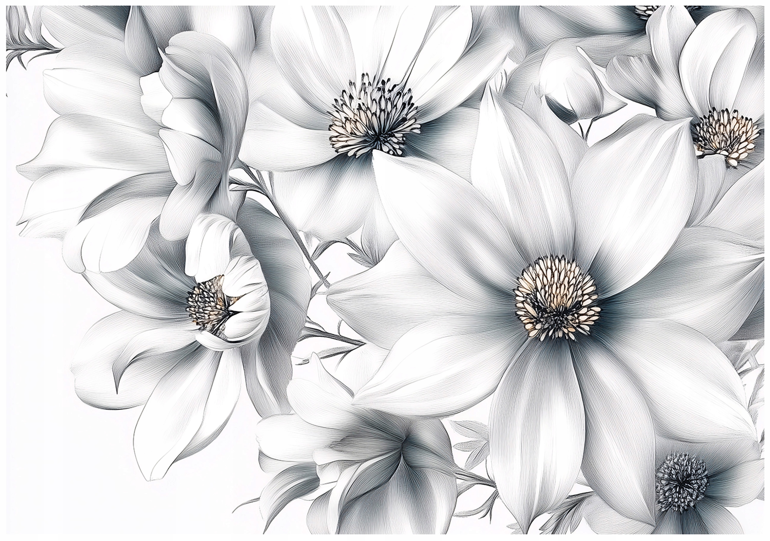 Fototapeta Kvety Biela 3D Spálňa Salón Tapeta Flizelina 350x250