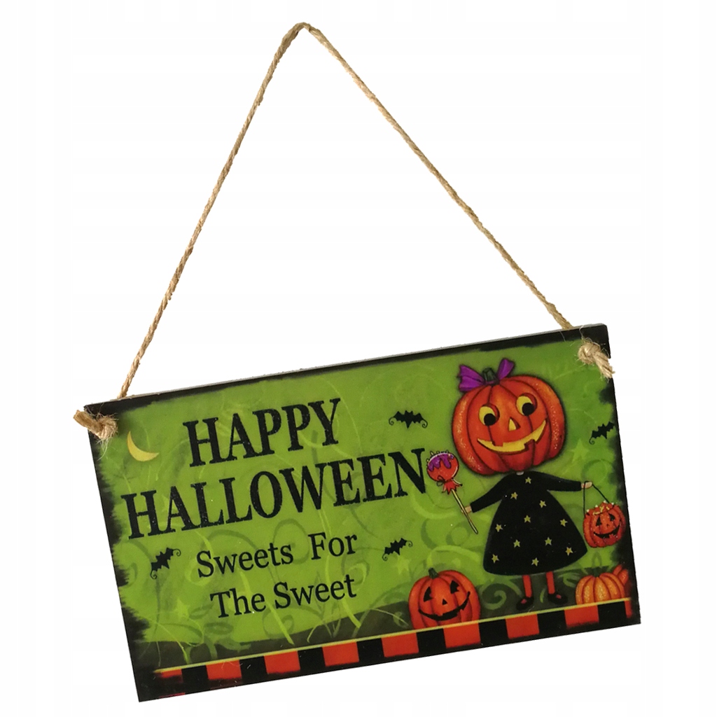 Wesołego halloween wiszący tablica z drewna