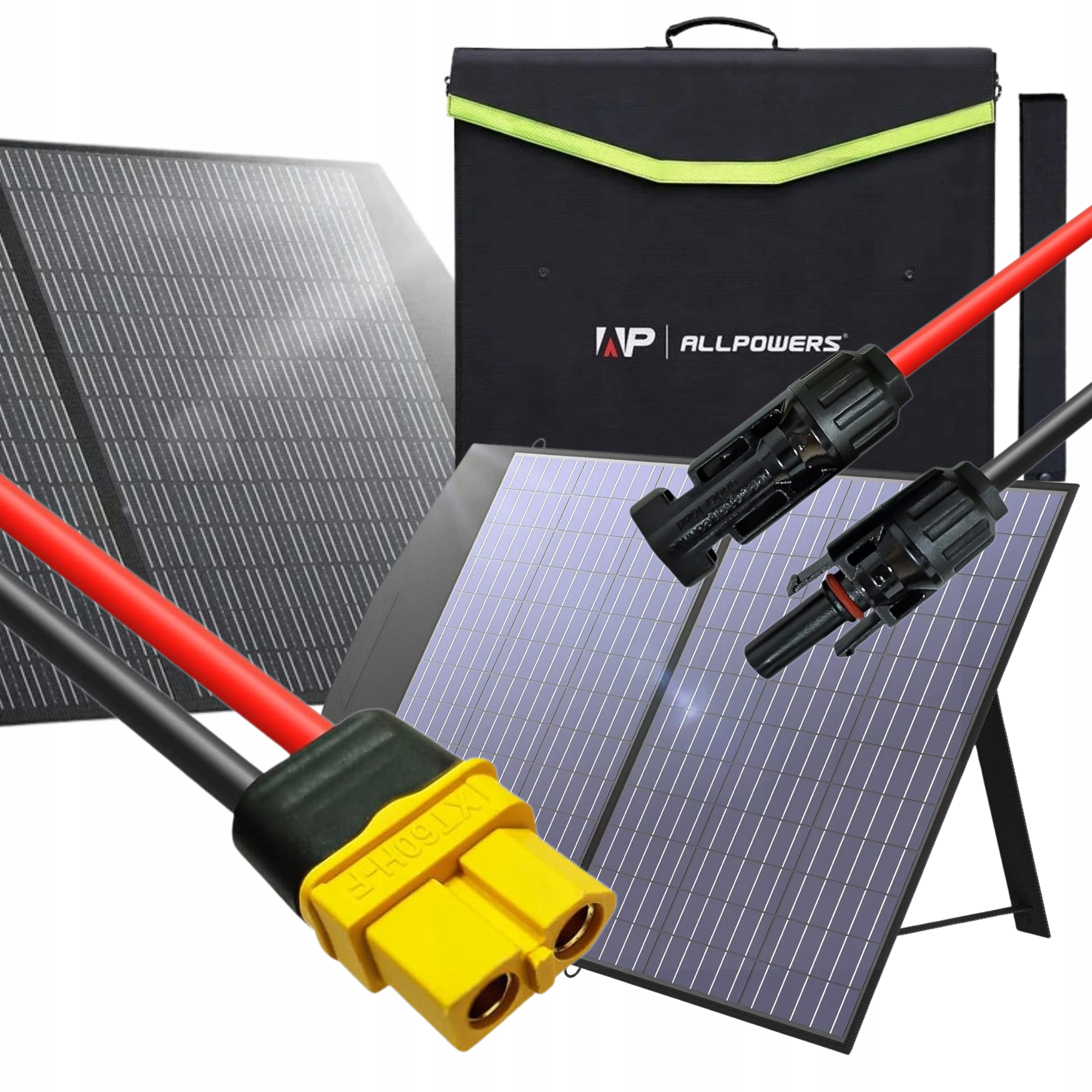 Panel fotowoltaiczny Allpowers AP-SP-027-BLA Składany Solarny 100W MC4