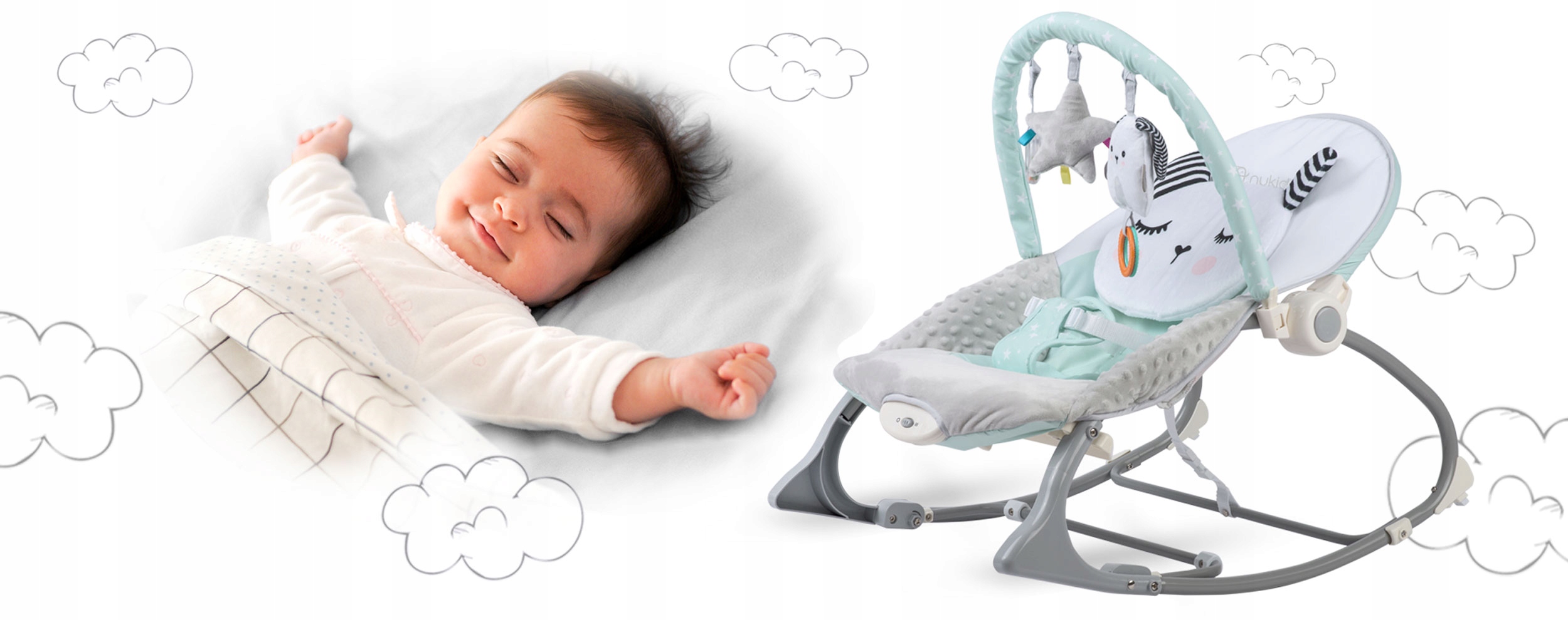 KŪDIKIO GULTELĖ SUPAMOJI LOPŠELĖ LOPIUKĖ VIBRACINIAI ŽAISLAI NUKIDO Svoris (su pakuote) 3,2 kg