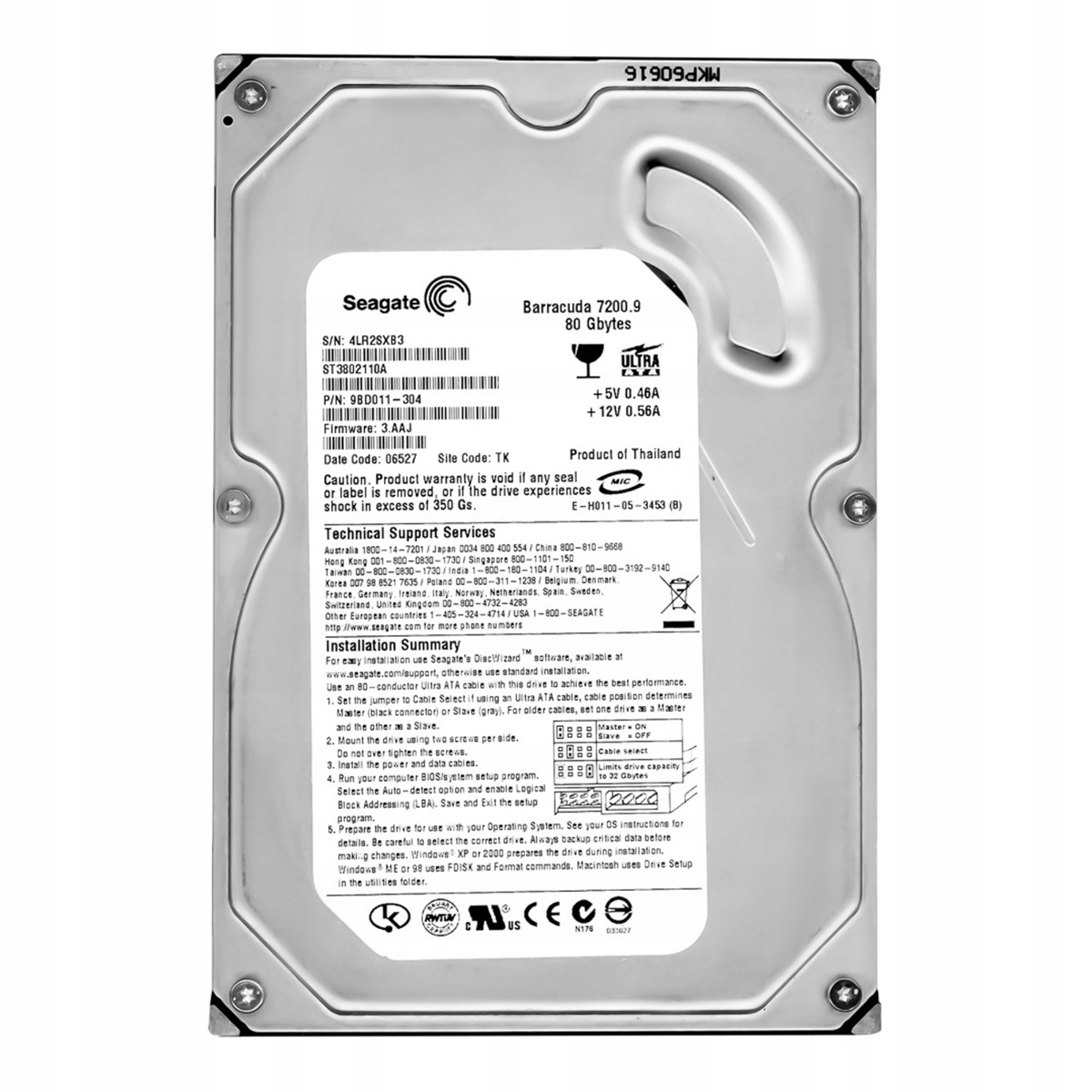Seagate Barracuda 7200.9 80GB 7.2K 2MB Ata 3.5'' ST3802110A
