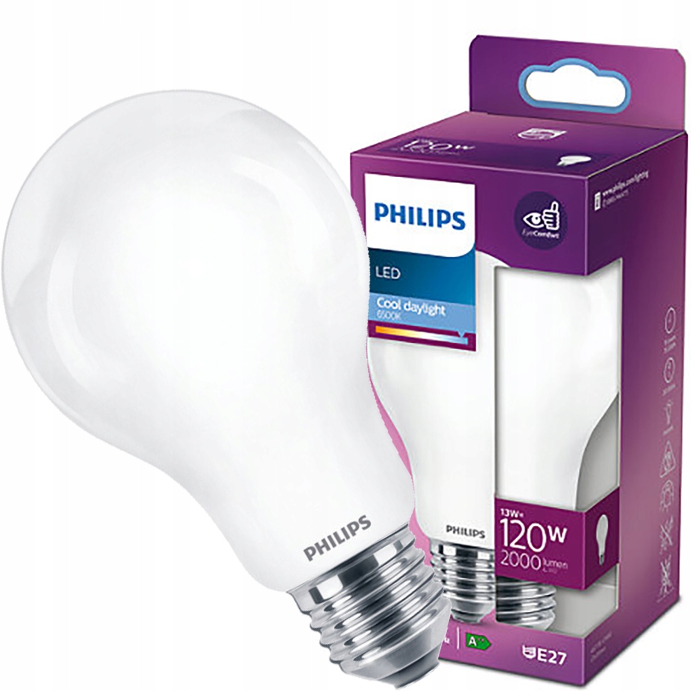 Żarówka LED E27 13W = 120W 2000lm 6500K PHILIPS