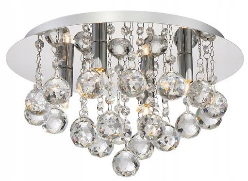 

Lampa Sufitowa Kryształowa Plafon Żyrandol Glamour