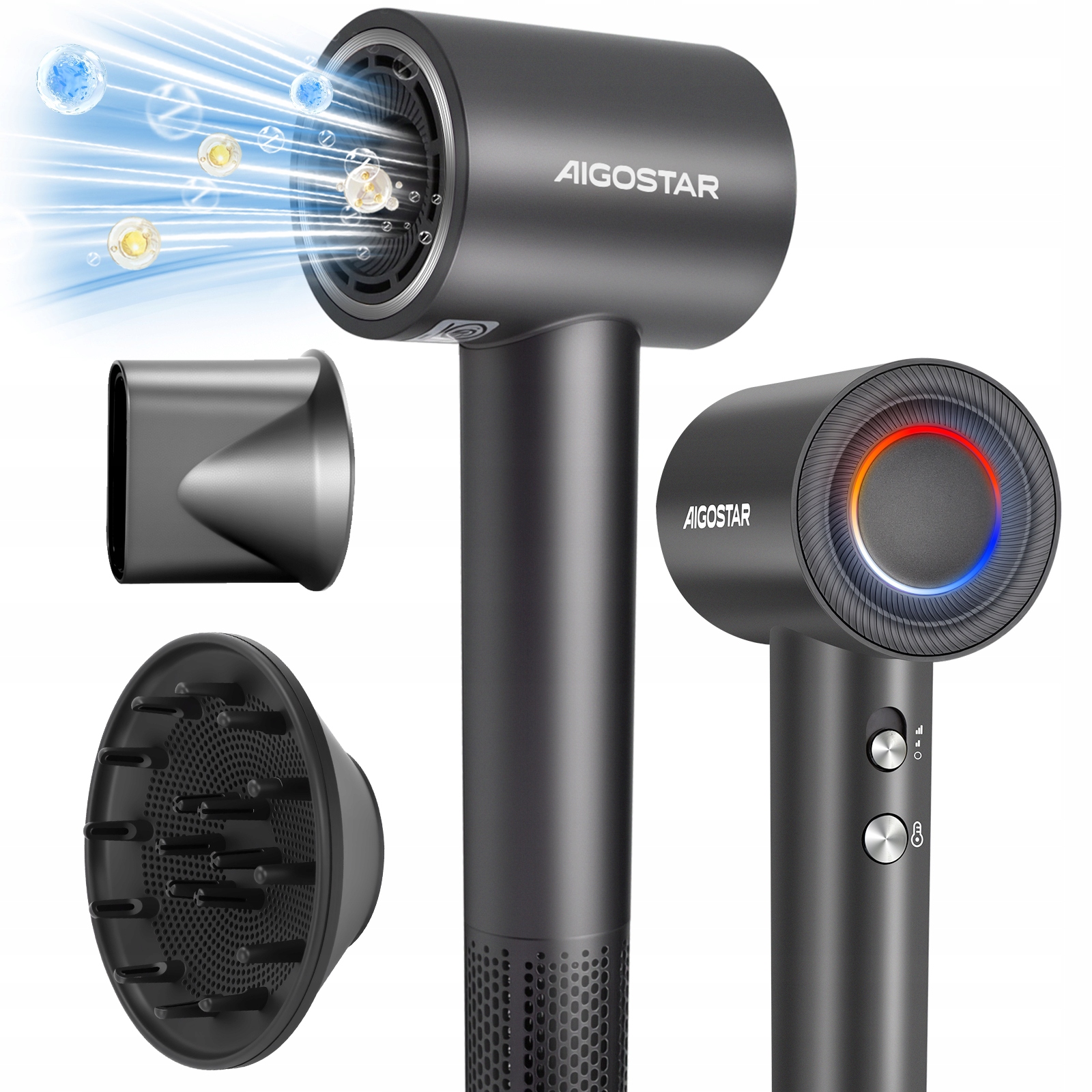 Vysoušeč vlasů s Jonizací Profesionální 1600W 11000 Rpm