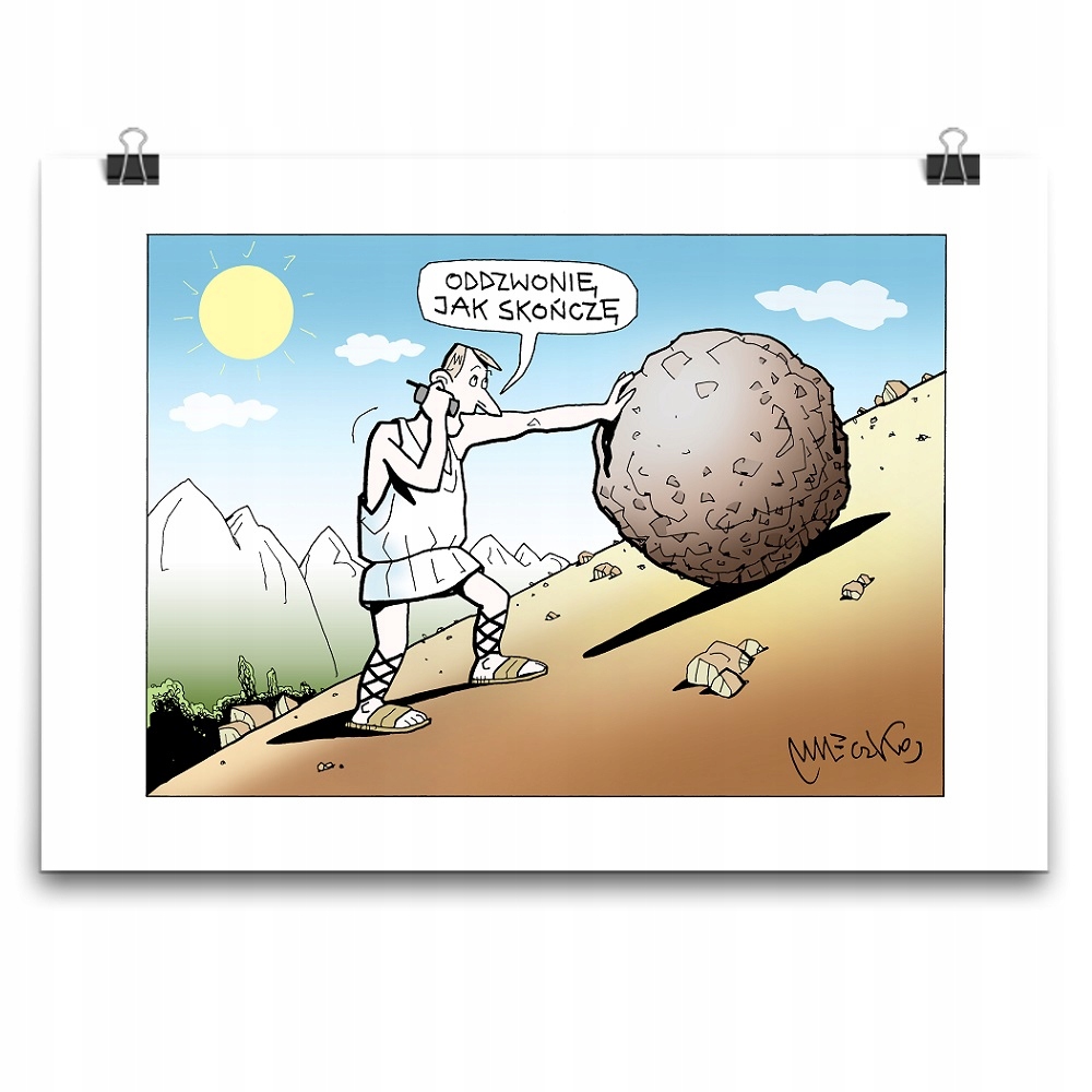 PLAKAT WOŚP SYZYF KOLOROWY A3 ANDRZEJ MLECZKO