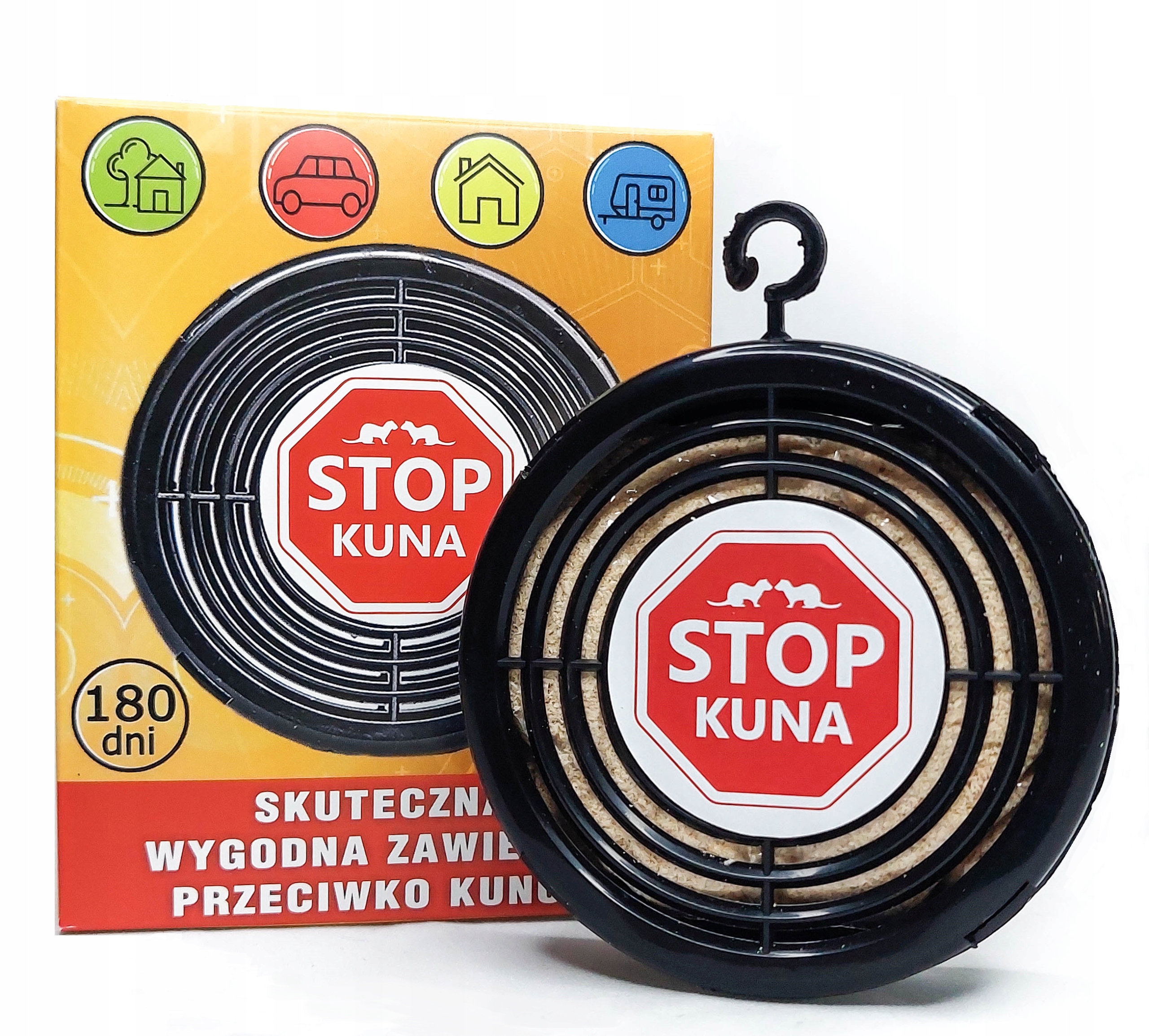 ODSTRASZACZ KUN SKUTECZNA ZAWIESZKA POD MASKĘ DO SAMOCHODU KUNA STOP KUNA