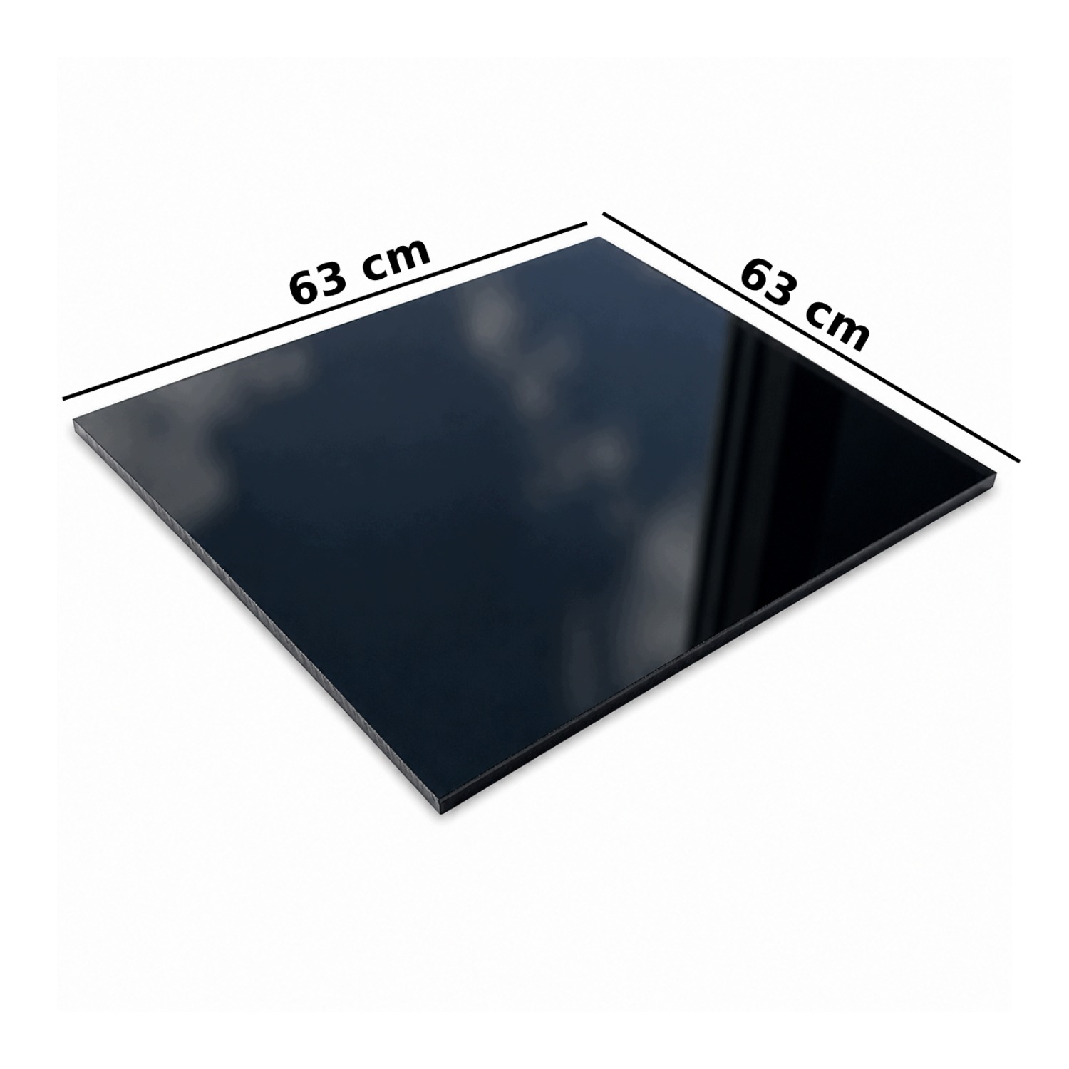Žáruvzdorné Sklo Černé 63X63 Pro Krbová Kamna, Kachlová Kuchyně Neo Black