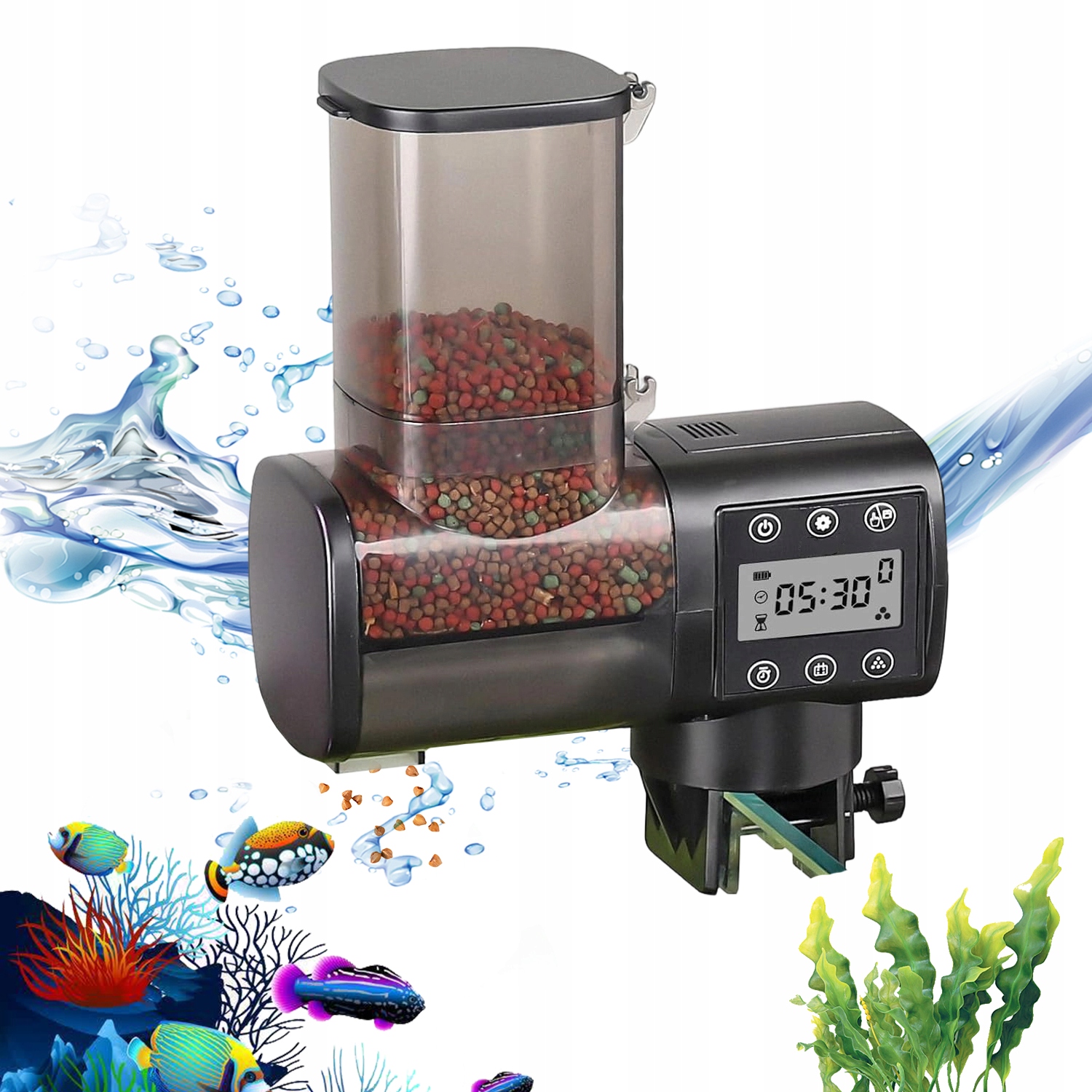Levně Automatické Krmítko Pro Ryby S Displejem, Konstrukce Odolná Vůči Vlhkosti