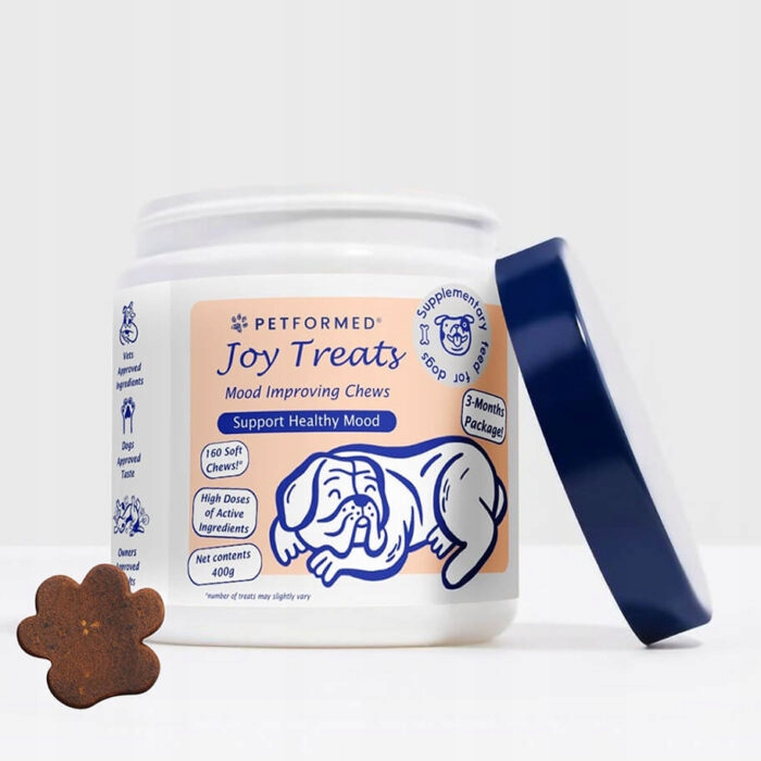 Joy Treats Pochoutky pro psa Doplněk pro spánek, zlepšení nálady a deprese