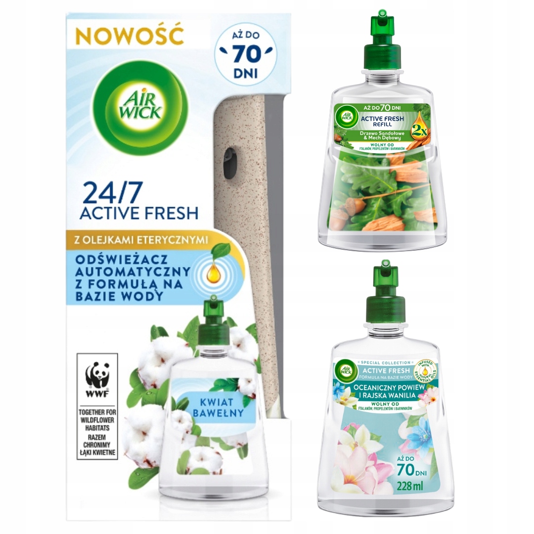 Air Wick Active Fresh Komplet 2x náplň