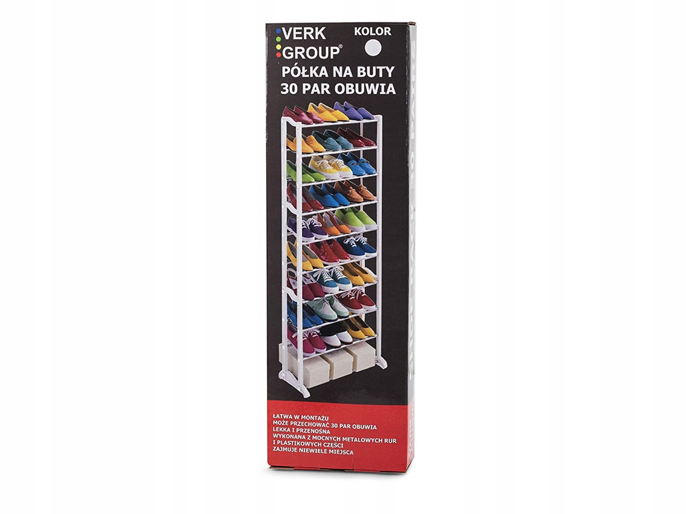 PÓŁKA NA BUTY OBUWIE METALOWA 30 PAR SZAFKA REGAŁ Szerokość mebla 51 cm