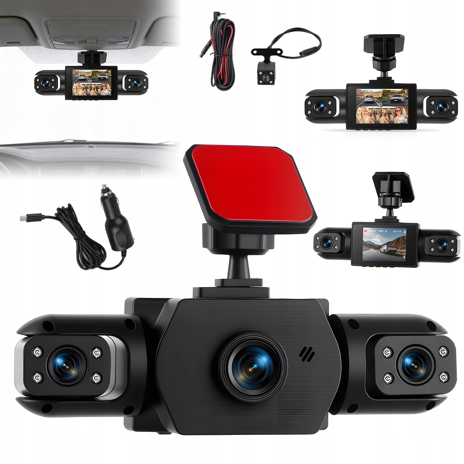 Kamera Automobilová Videorekordér 1080P Zrcátko Záznamník Jízdy