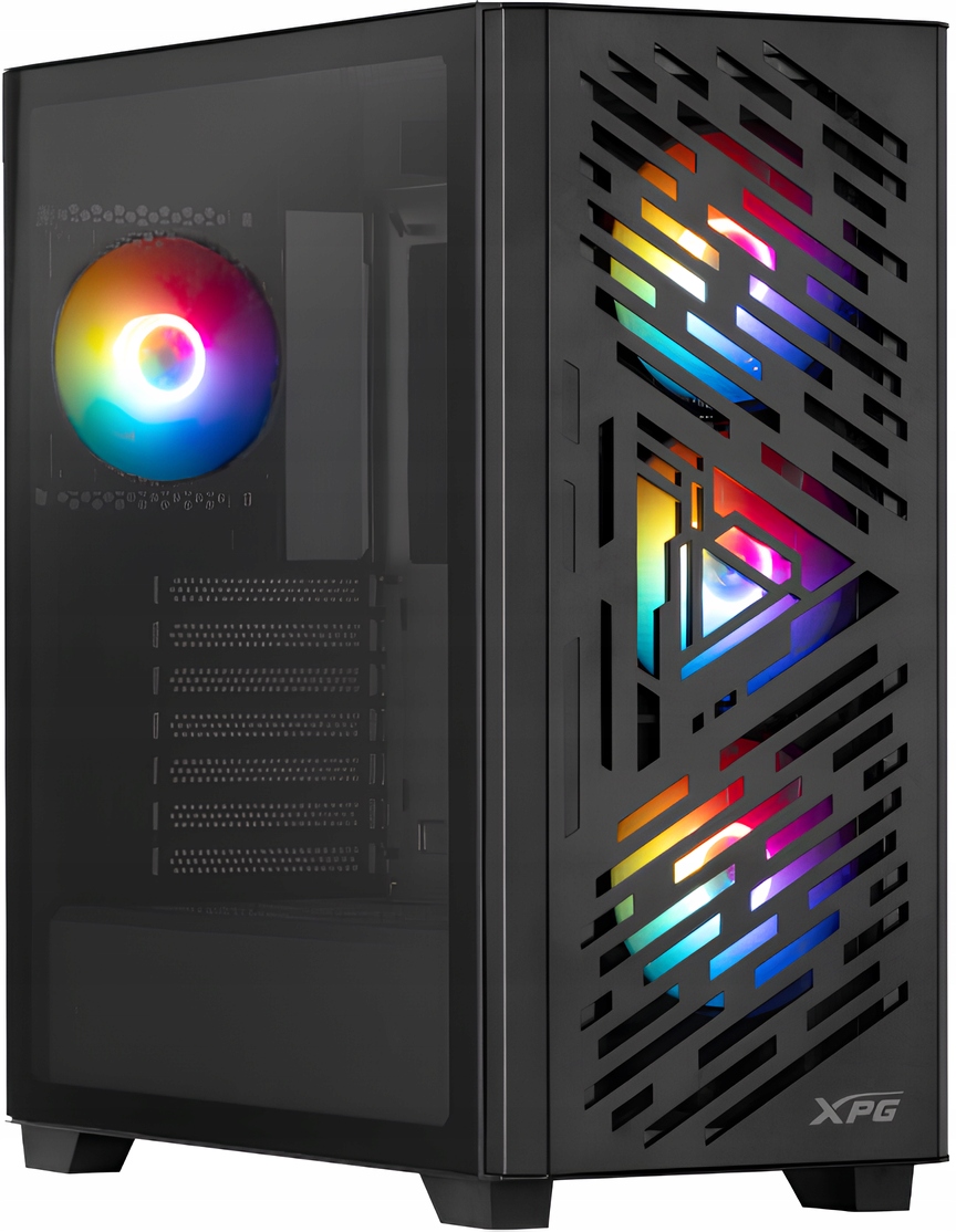 Čierna Gamingová Skrinka Adata Xpg A-rgb Sklo MIDI Tower Atx Pc
