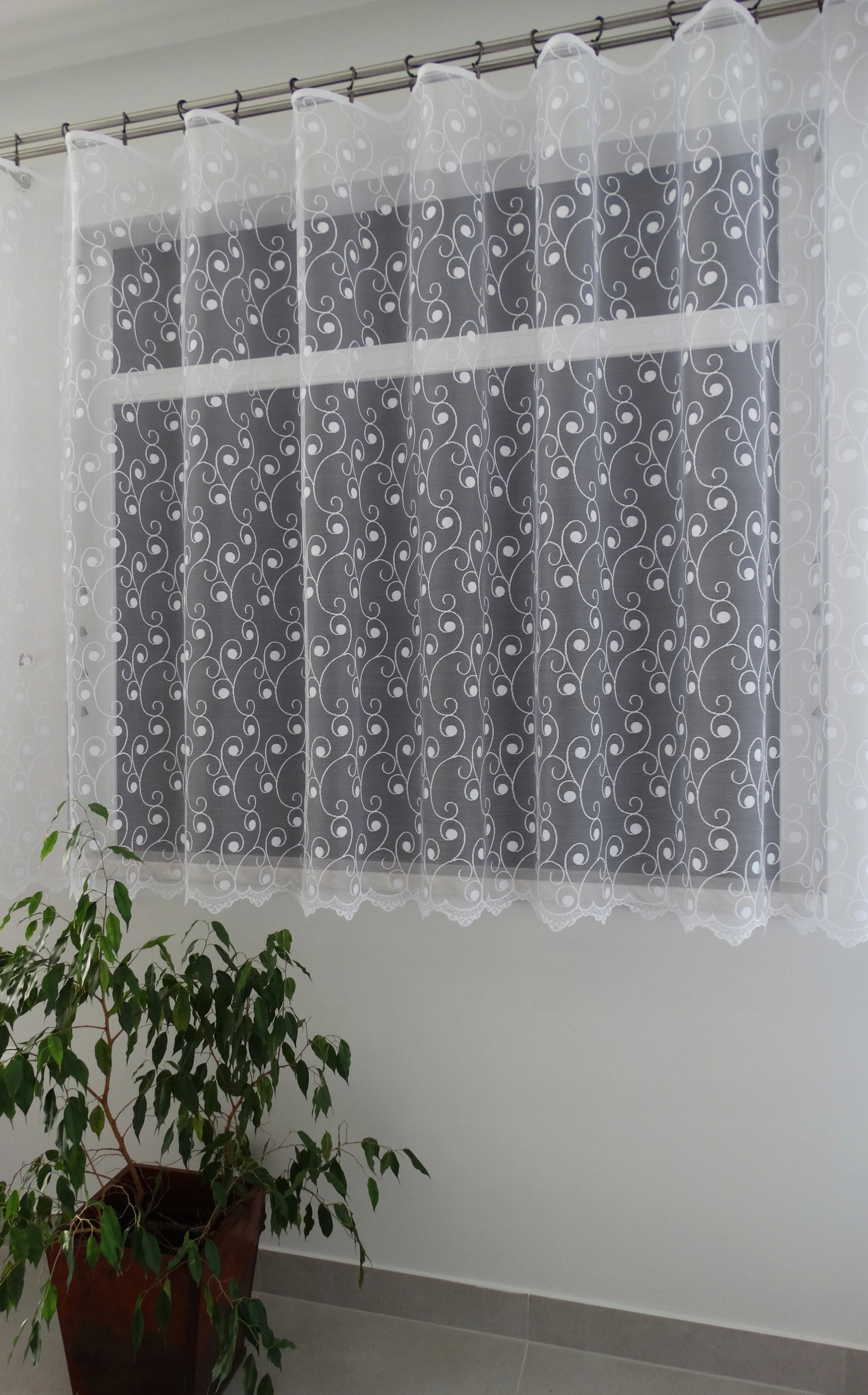 Mg Záclona 618/306 Bílá 330X160 cm hotová s páskou K