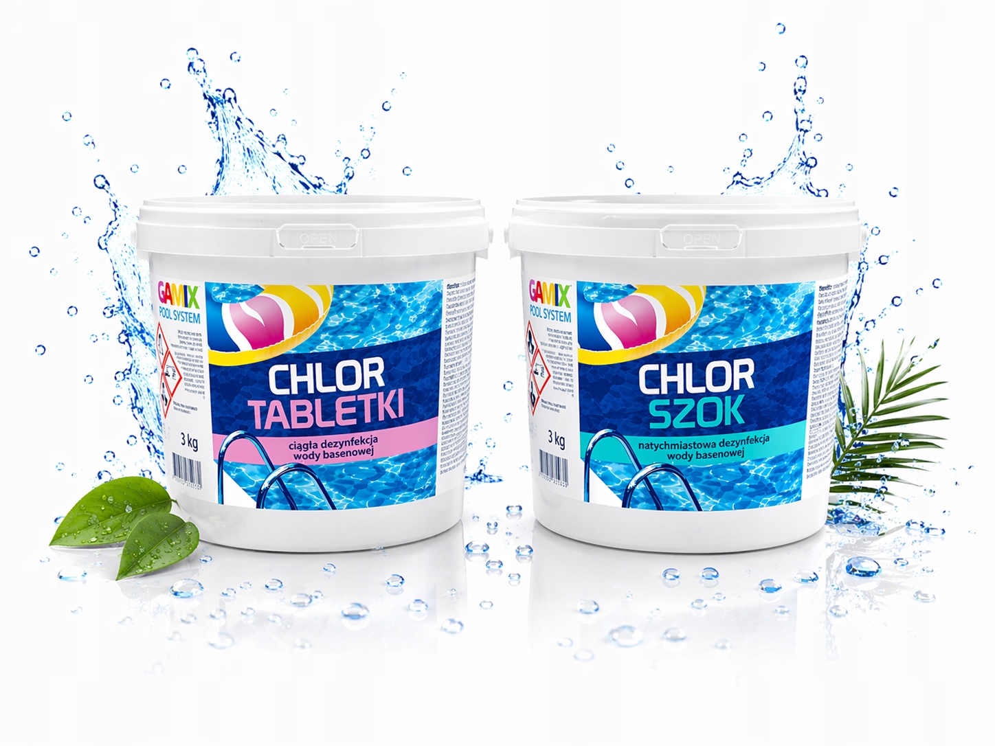 Tabletki Chlor Szok Zestaw Chemia Basenowa 2x3KG