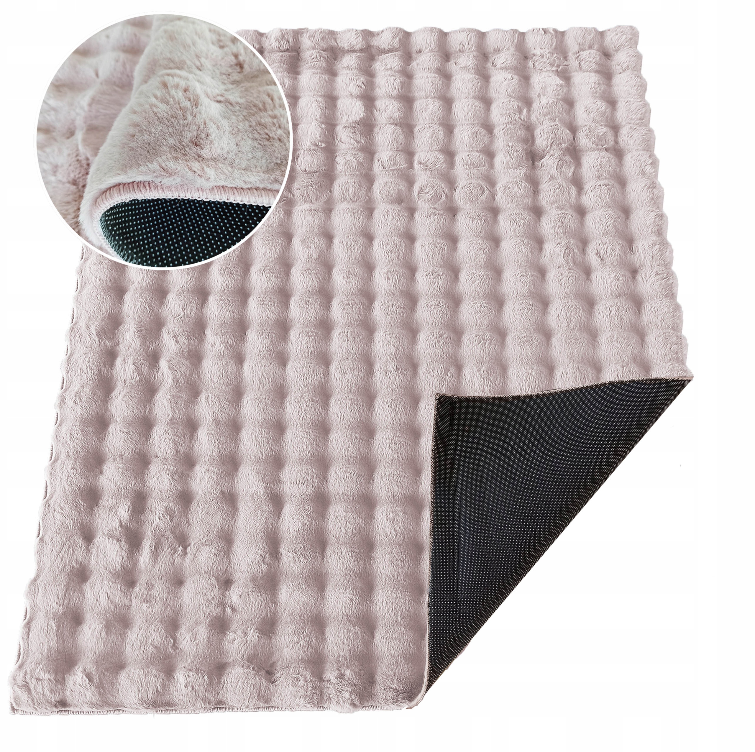 Miękki dywan typu Rabbit Merlin 3D 60X100 Różowy