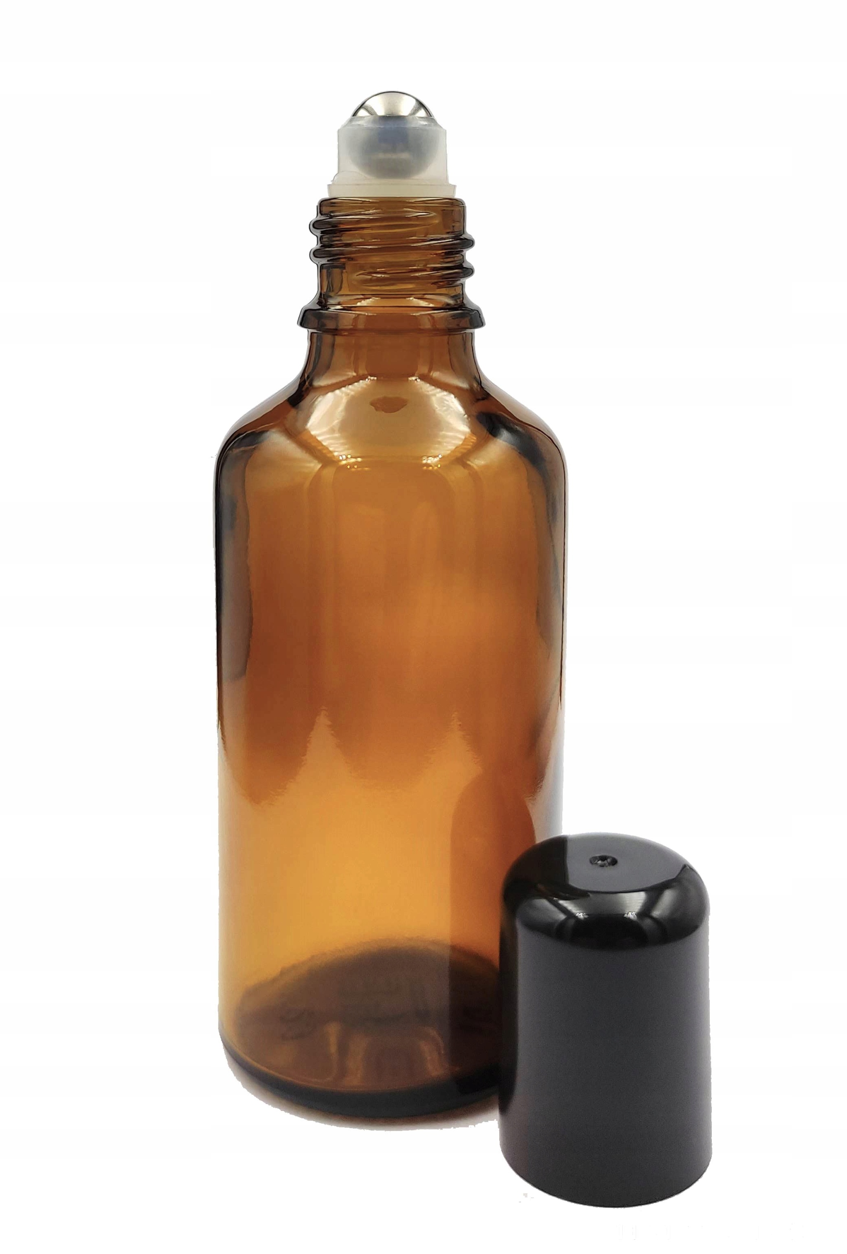 

Butelka szklana 50ML brązowa roll on nakrętka