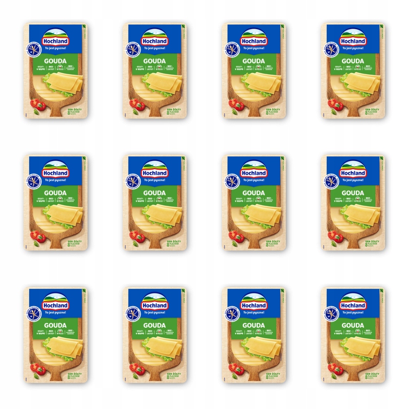 Hochland Gouda žlutý sýr v plátcích 135 g X12