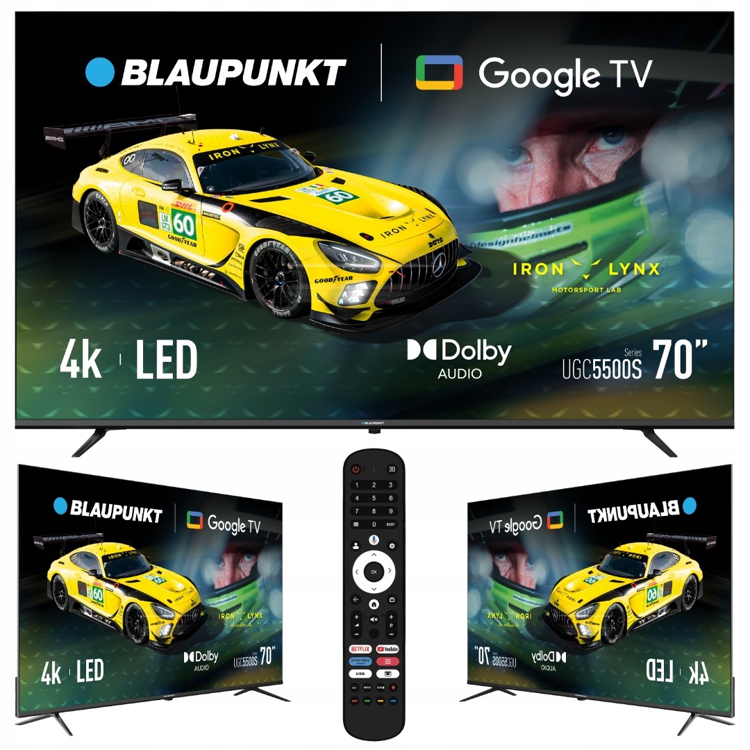 Telewizor 70" Smart Tv Led Blaupunkt 70UGC5500S Google Tv 4K Hdr Bluetooth