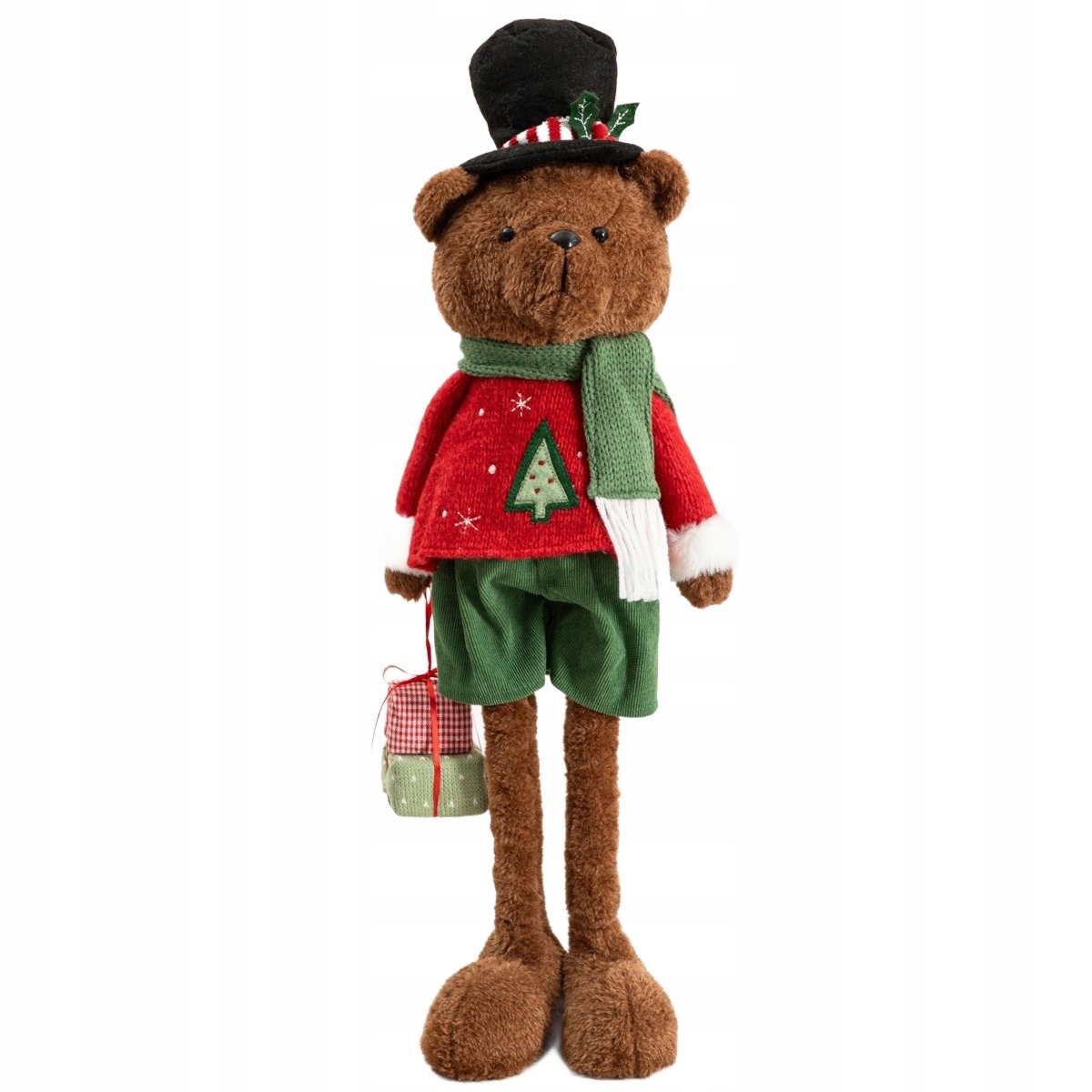Skřítek Nikx pan medvídek v červeném svetru 47 cm Homla
