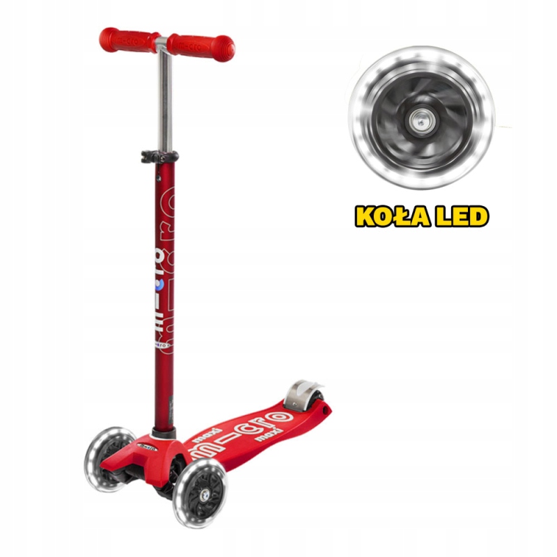 HULAJNOGA MAXI MICRO DELUXE LED RED MMD068