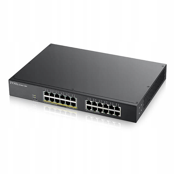 Zyxel GS1900-24EP, 24-port GbE L2, 12 Port PoE Smart Switch, rackmount,…