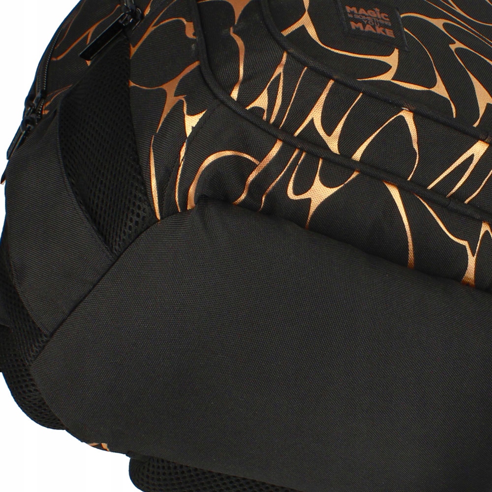 PLECAK SZKOLNY TORNISTER MŁODZIEŻOWY CZARNY ZŁOTY Bohater brak