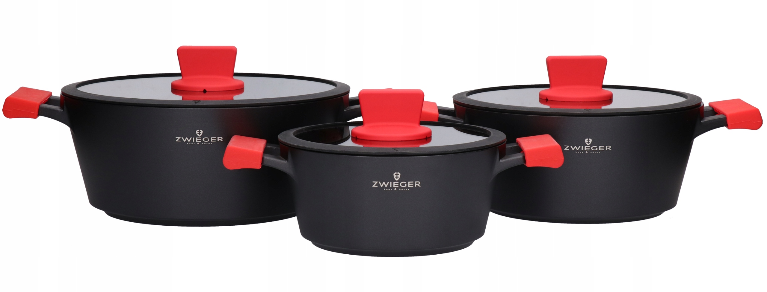 

Zwieger Obsidian zestaw 3 garnków 6 elem.